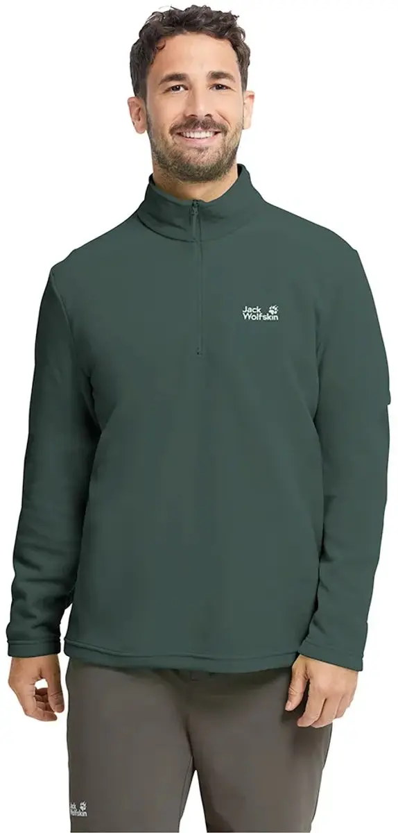 Jack Wolfskin Taunus 100 Sweatshirt Met Halve Rits Groen XL Man