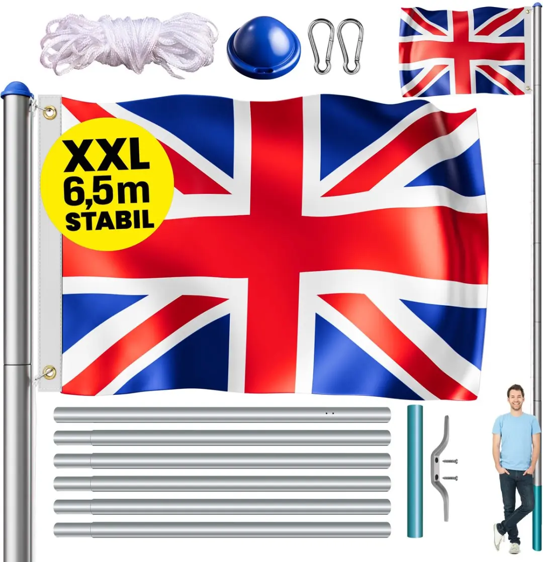 Monzana Vlaggenmast Aluminium 650cm