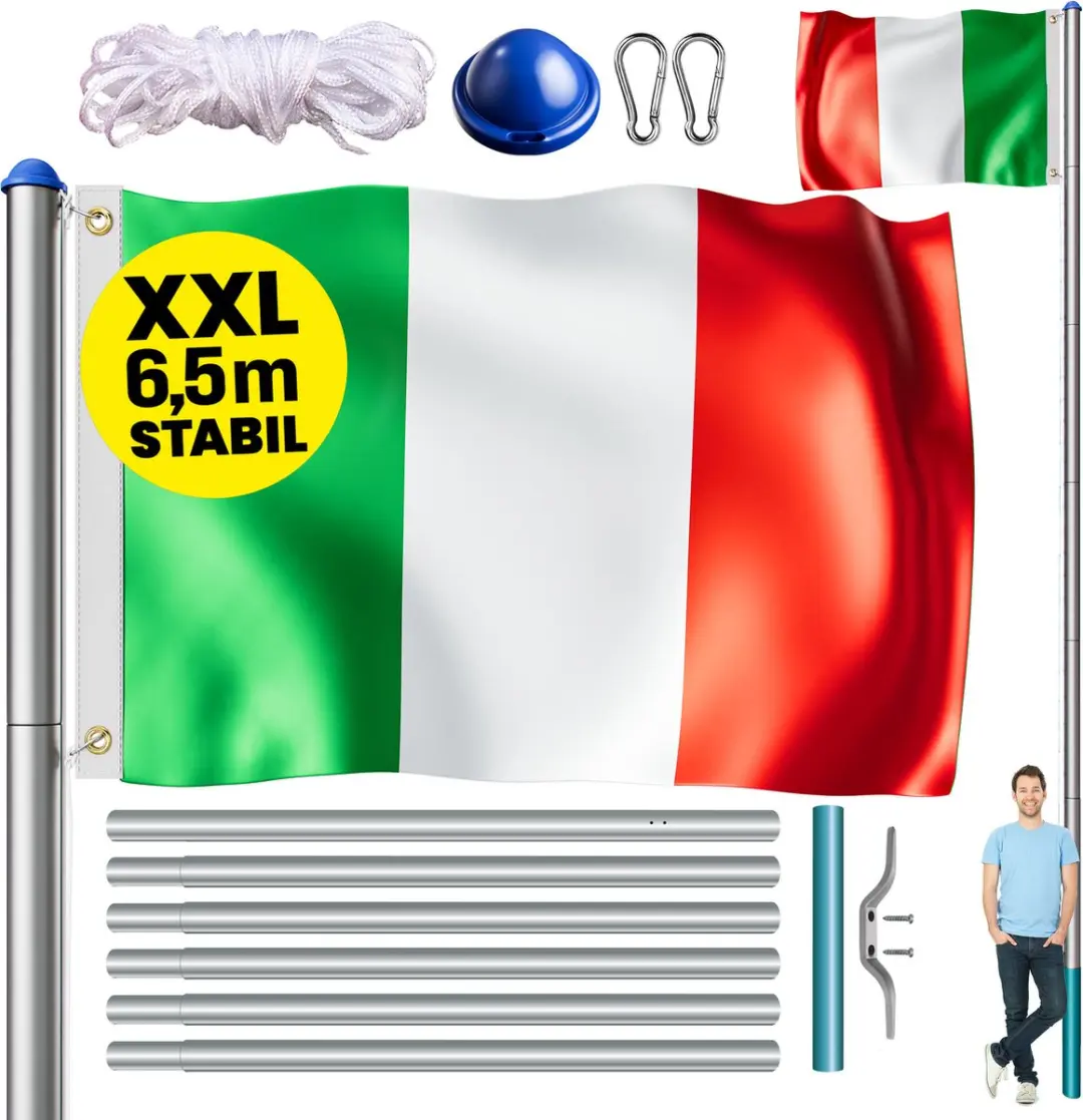 Monzana Aluminium Vlaggenmast 650cm
