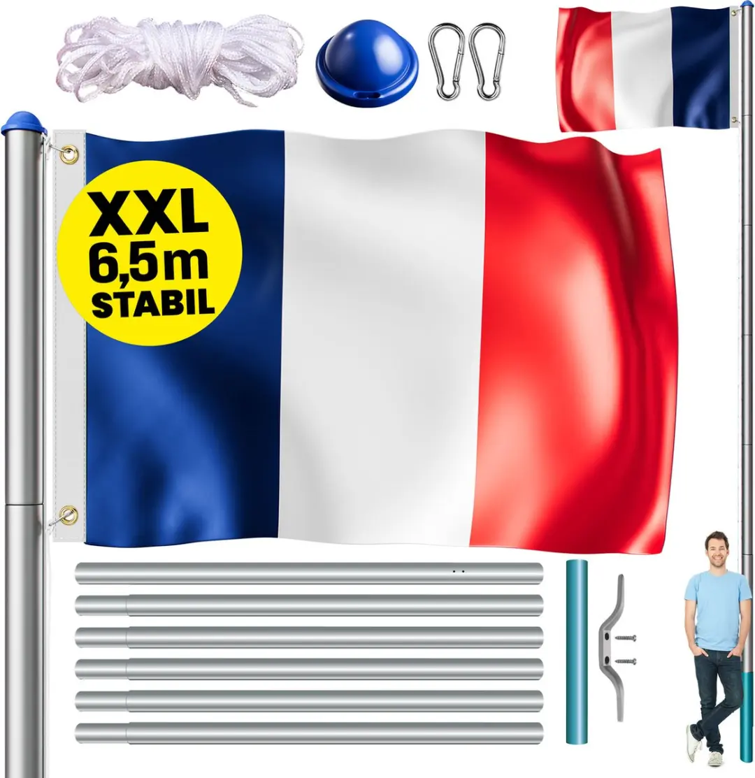 Aluminium Vlaggenmast 650cm