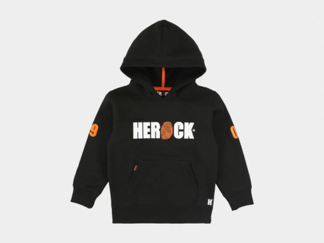 Herock KIDS Enki Sweater met Kap Zwart 134/140