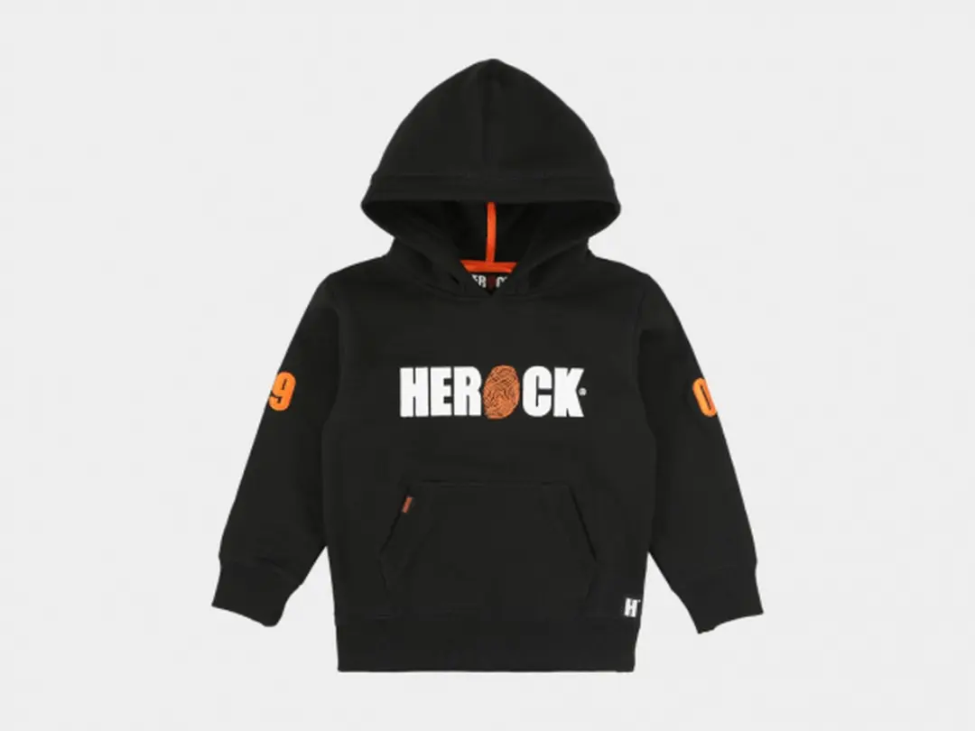 Herock KIDS Enki Sweater met Kap Zwart 122/128