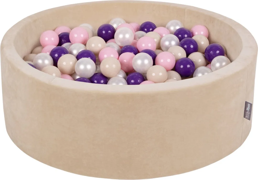 KiddyMoon Ballenbak 90x30cm - 200 Stuks Zandbeige