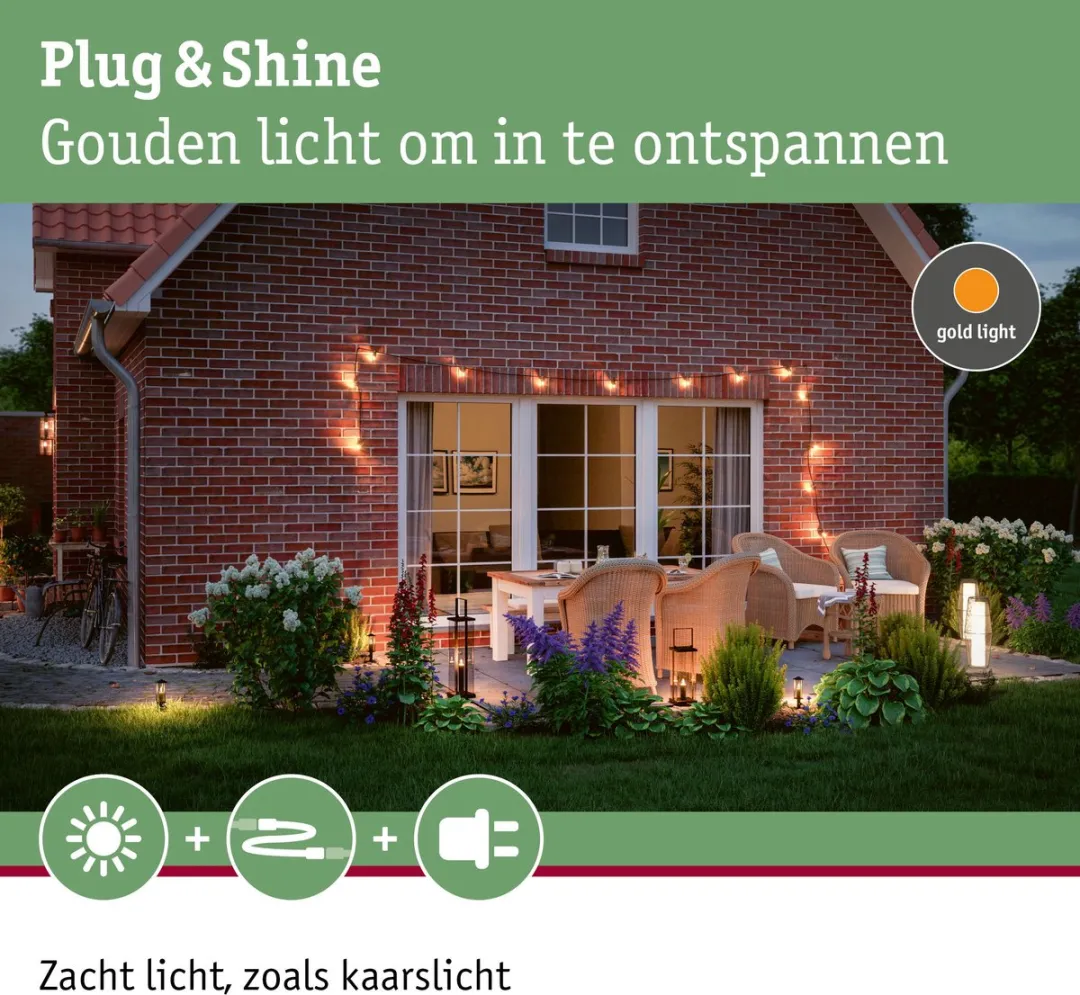 Paulmann Plug & Shine Lantaarn Classic 2W - Antraciet