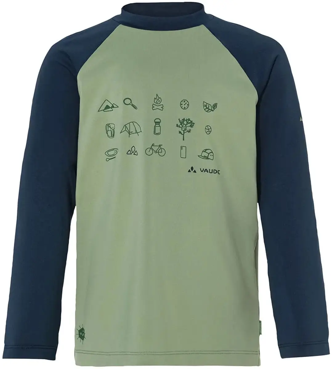 VAUDE Solaro III Kindershirt Lange Mouwen - Groen 110 - afbeelding 6 van 6
