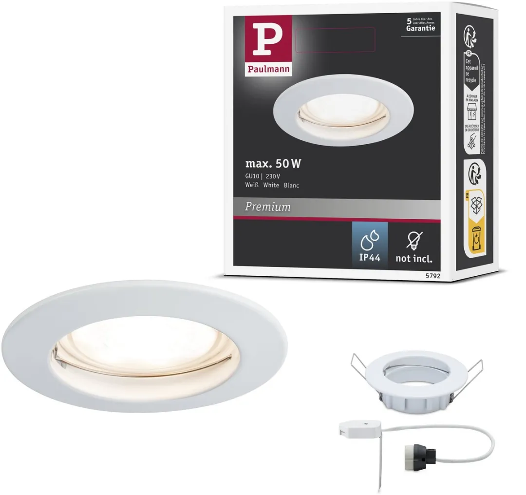 Paulmann Premium LED Inbouwlamp IP44 GU10 50W