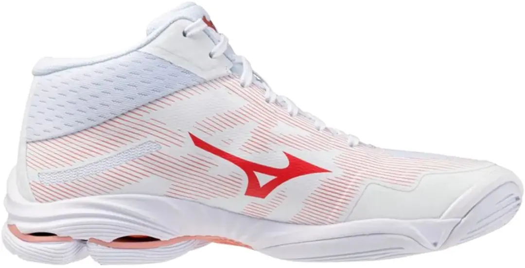 Mizuno Wave Lightning Pro Mid Indoorschoenen Dames - Wit - afbeelding 3 van 4