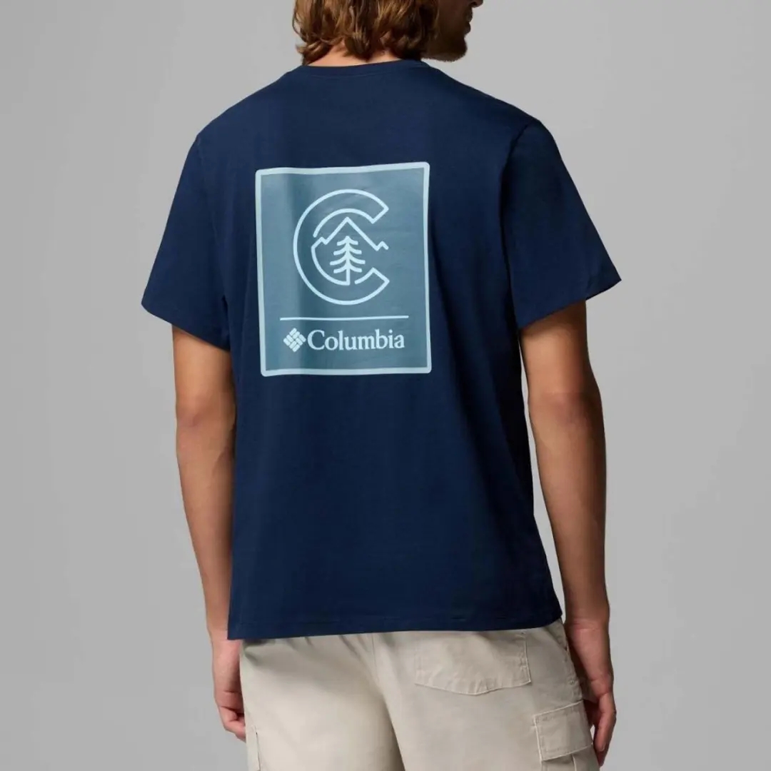 Columbia CSC Logo Back T-Shirt Korte Mouwen - Blauw - L - afbeelding 2 van 6