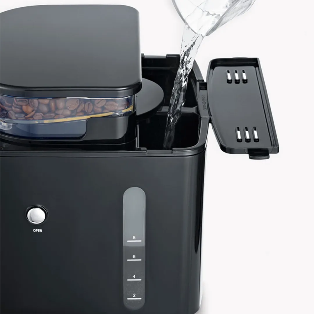 Severin KA 4814 Koffiezetapparaat met Bonenmaler 1L - 8 Kopjes - Zwart/RVS - afbeelding 6 van 6