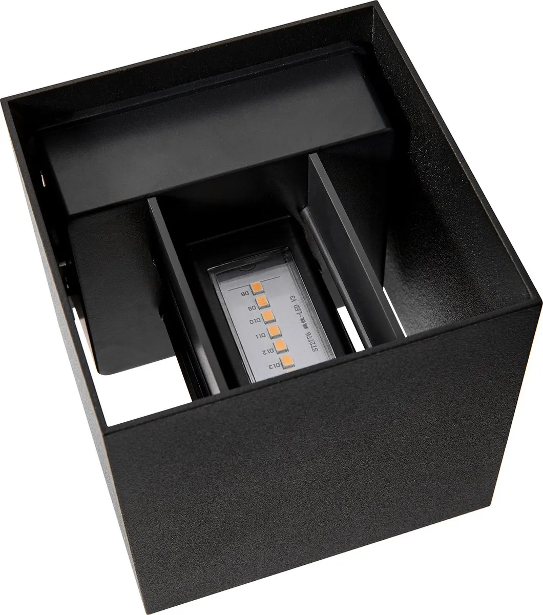 Nordlux Milda Kubi Wandlamp LED - 10cm - Zwart - afbeelding 6 van 6
