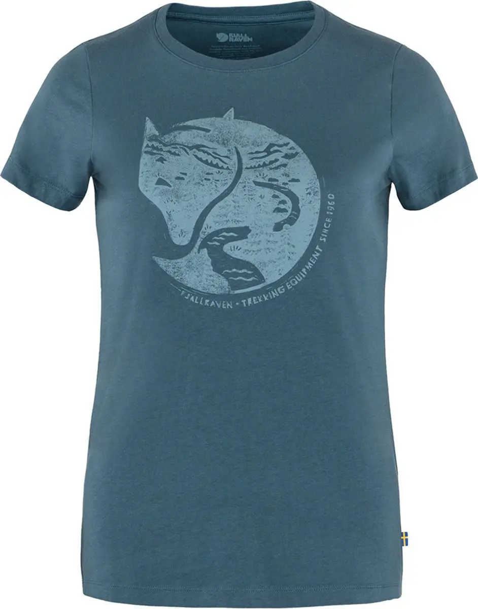 Fjällräven Arctic Fox T-shirt Met Korte Mouwen Blauw M Vrouw