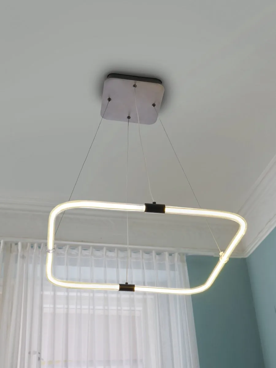 Osram Decor Tetragon LED Hanglamp 18W 2000lm - Donkergrijs - afbeelding 6 van 6