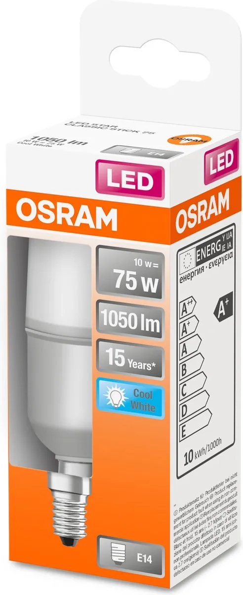 Osram LED Ballon E14 9W Koelwit Mat - 4000K