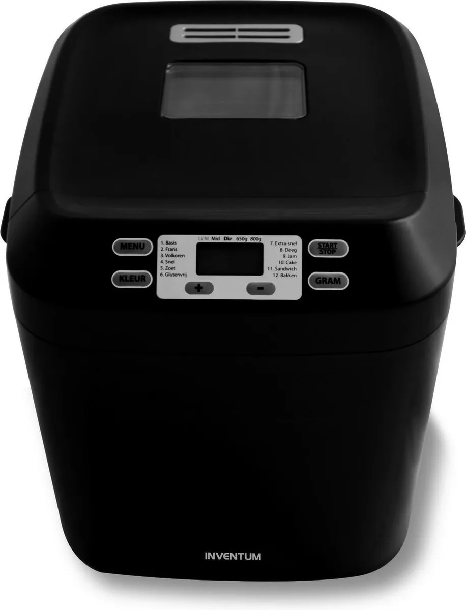 Inventum BM55 Broodbakmachine - 12 Programma's - 550W - Zwart