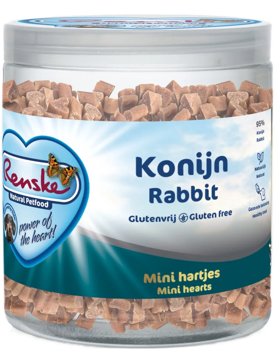 Renske Gezonde Beloning Mini Hartjes Konijn 300g
