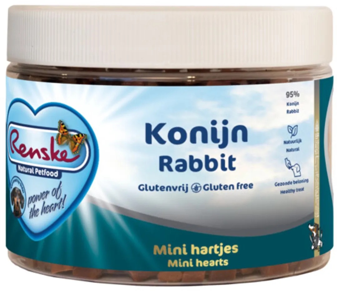 Renske Gezonde Beloning Mini Hartjes Konijn 300g