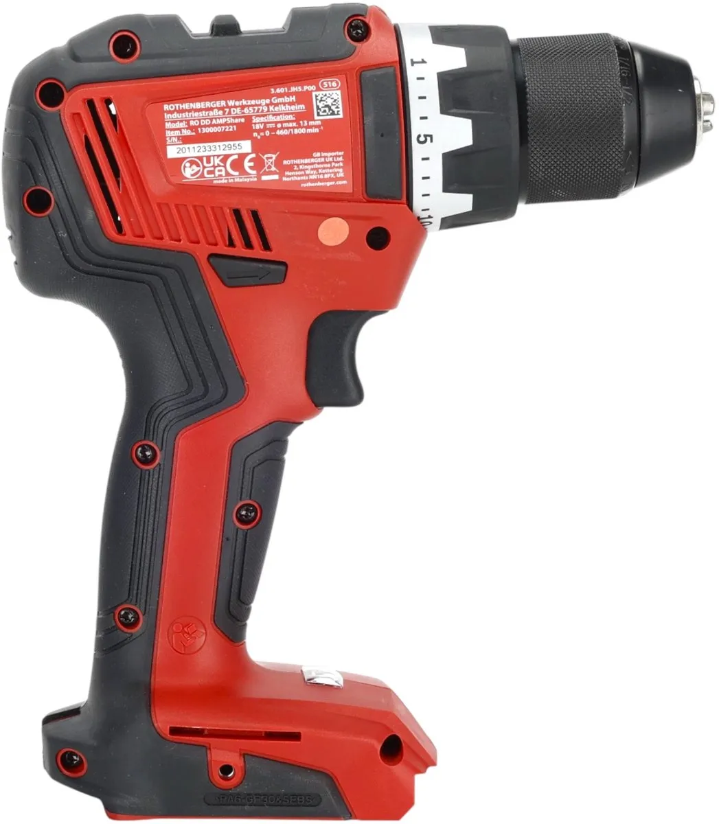 Rothenberger RO DD55 accuboormachine 18 V 55 Nm Brushless AMPShare ( 1000004712 ) Solo - zonder accu, zonder oplader