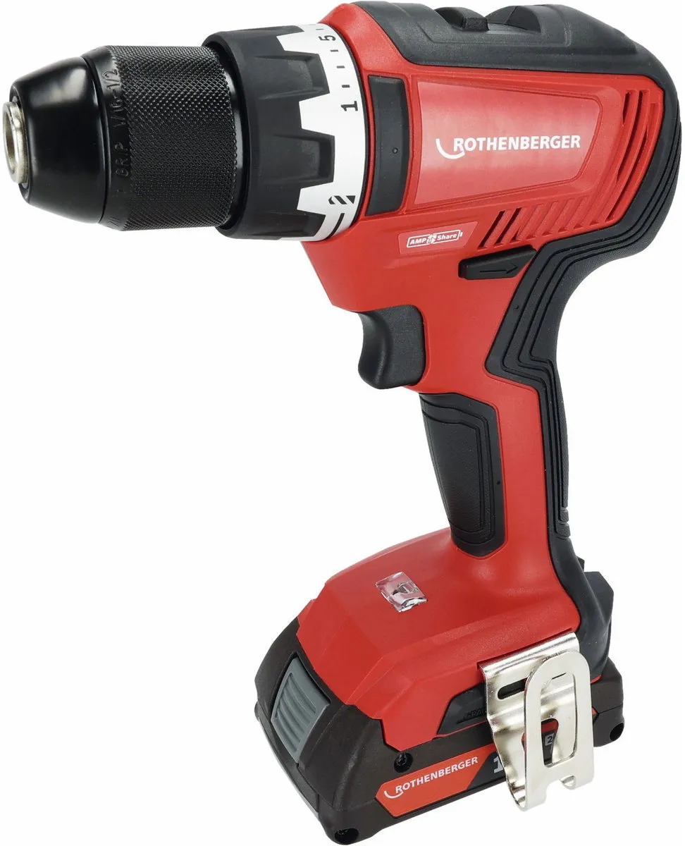 Rothenberger RO DD55 accuboormachine 18 V 55 Nm Brushless AMPShare ( 1000004712 ) Solo - zonder accu, zonder oplader