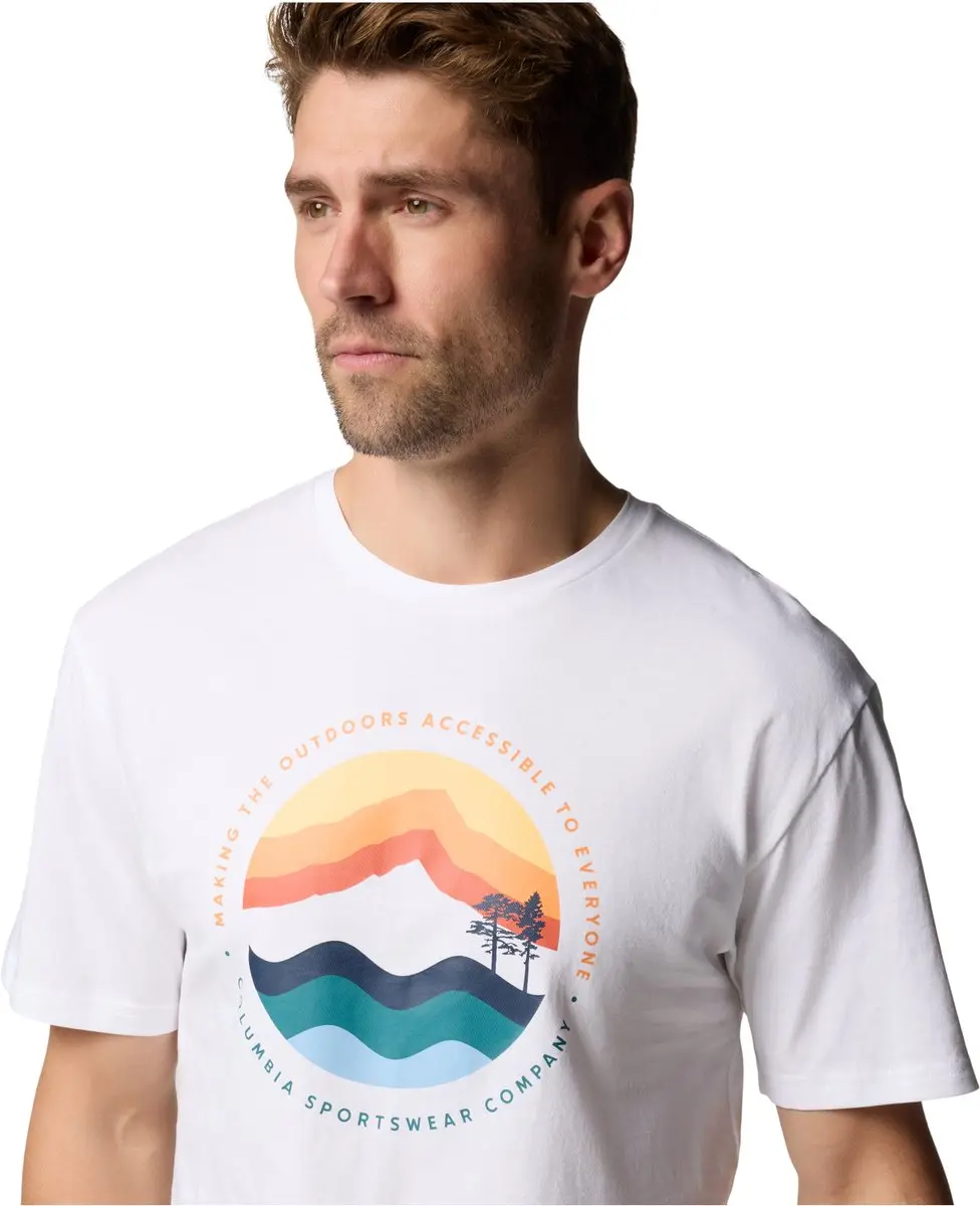 Columbia Path Lake II Heren Graphic T-shirt - Wit - L - afbeelding 4 van 4