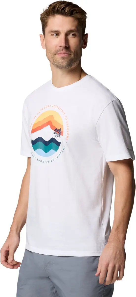 Columbia Path Lake II Heren Graphic T-shirt - Wit - L - afbeelding 2 van 4