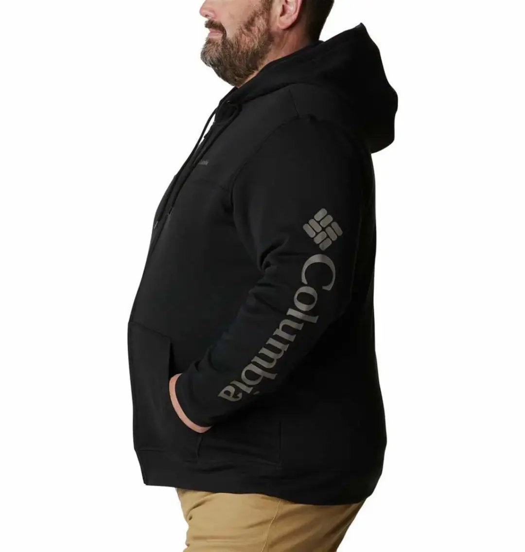 Columbia Logo Fleece Sweatshirt met Rits - Zwart - afbeelding 6 van 6
