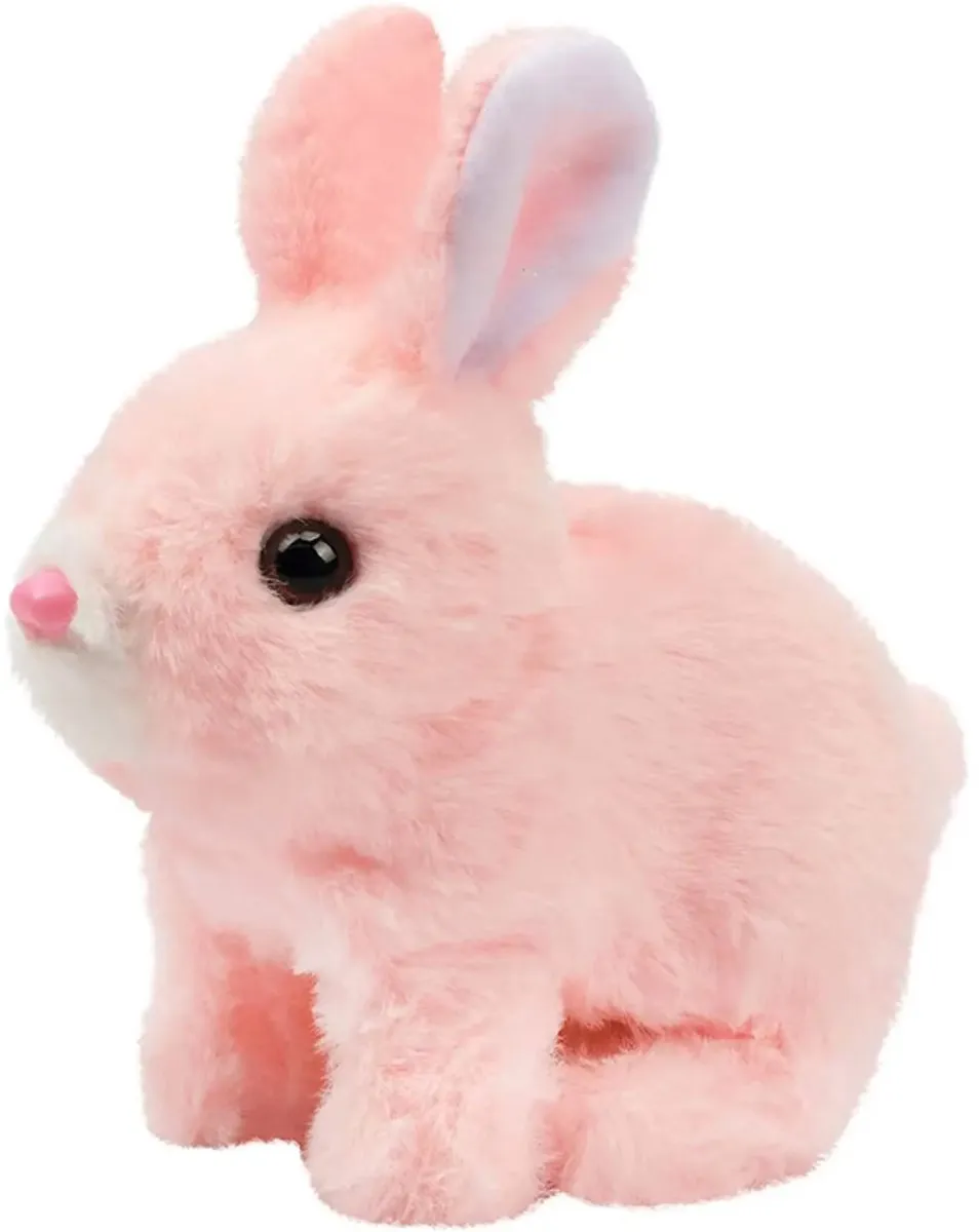 RedParrot Lopend Konijn Interactieve Knuffel - Roze