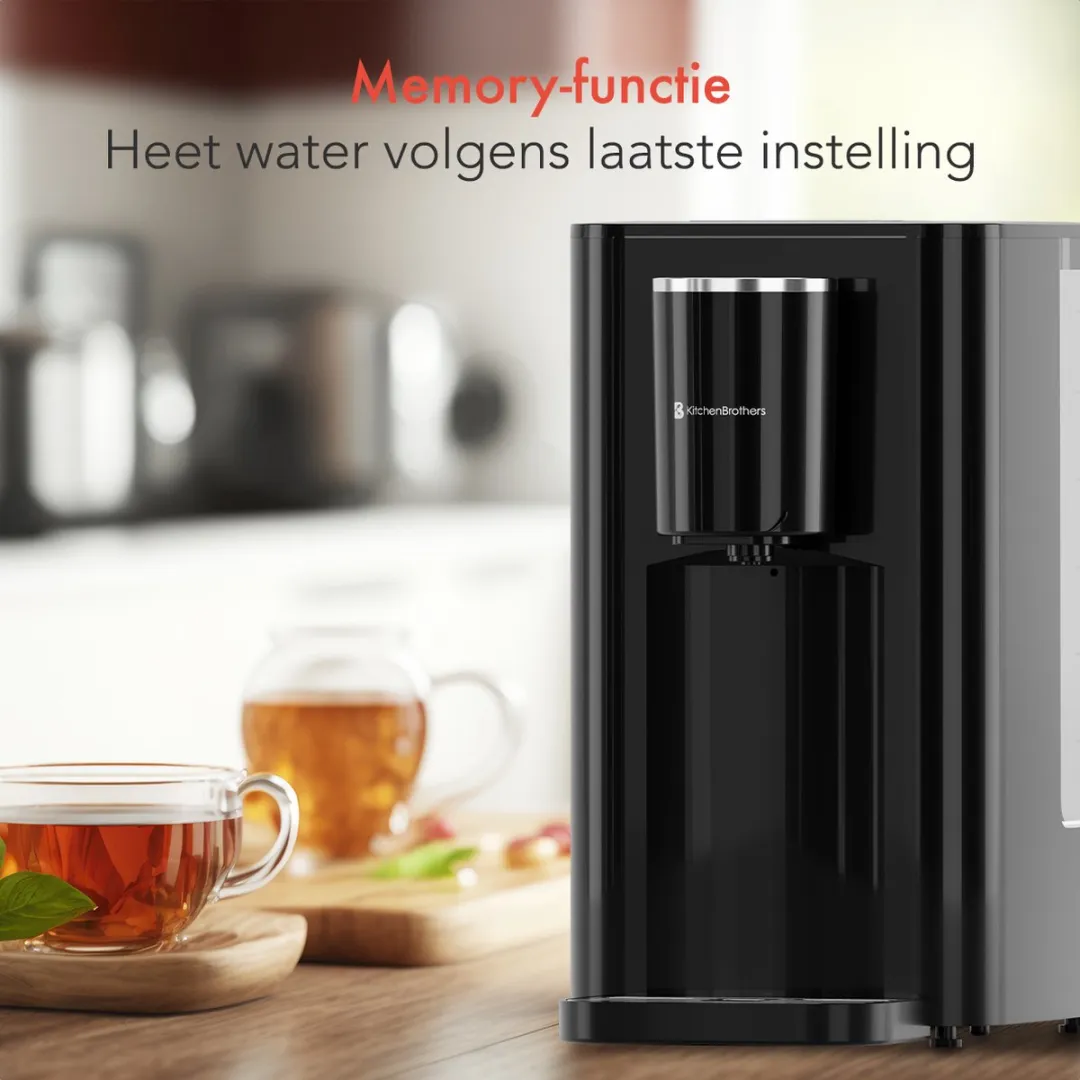 KitchenBrothers KB769 Heetwaterdispenser 2.9L - 5 standen - 2600W - Zwart