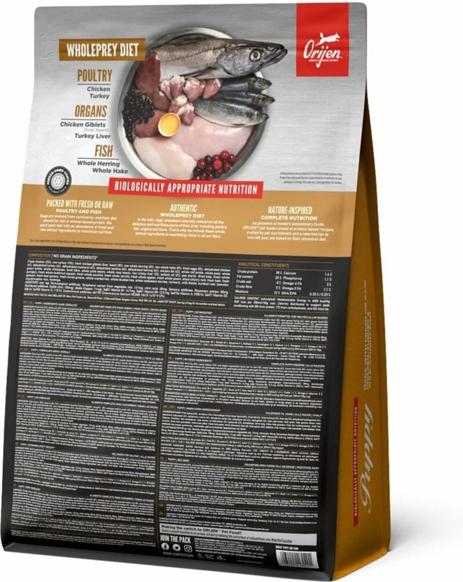 Orijen Whole Prey Puppy Kip & Kalkoen - 340g