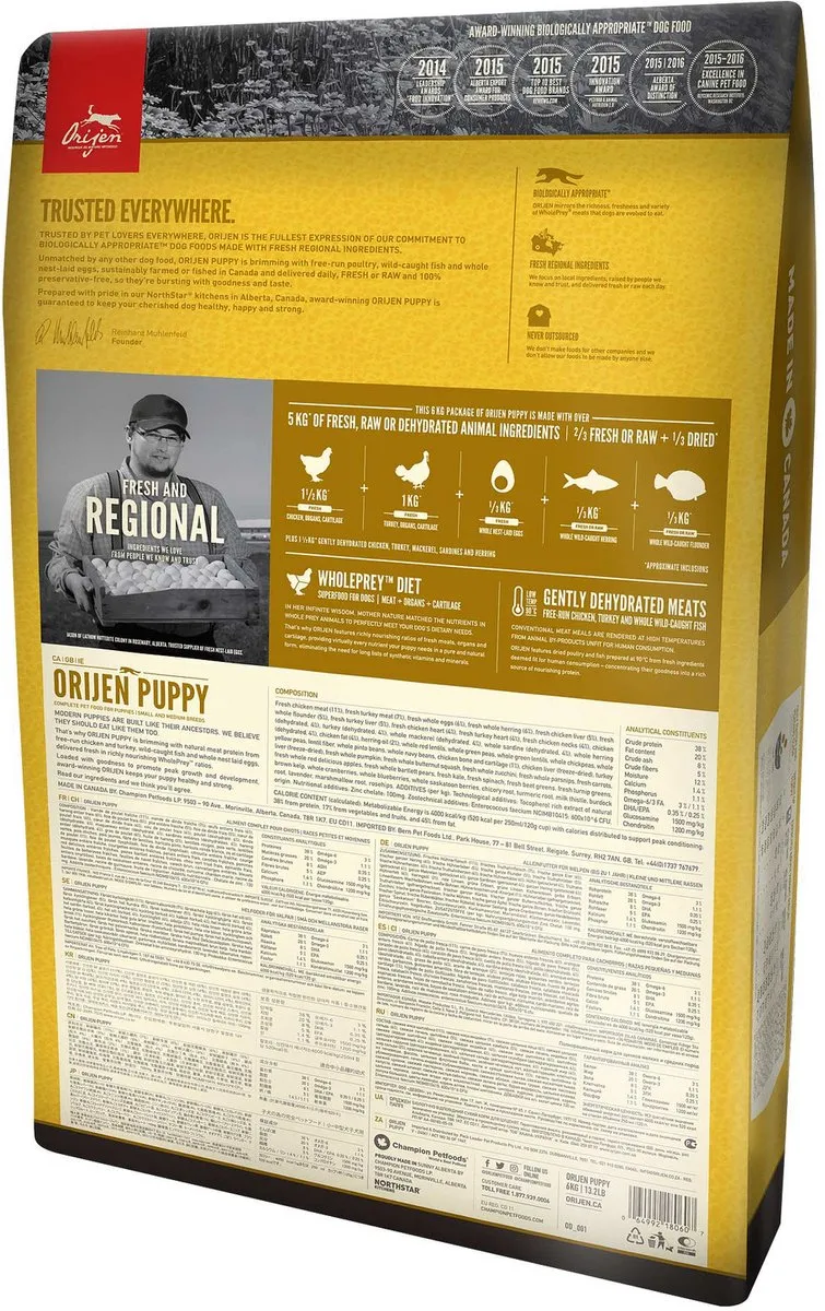Orijen Whole Prey Puppy Kip & Kalkoen - 340g