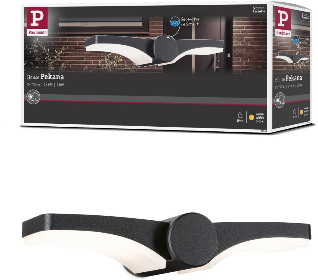Paulmann Pekana LED Wandarmatuur Buiten 2x6W 3000K