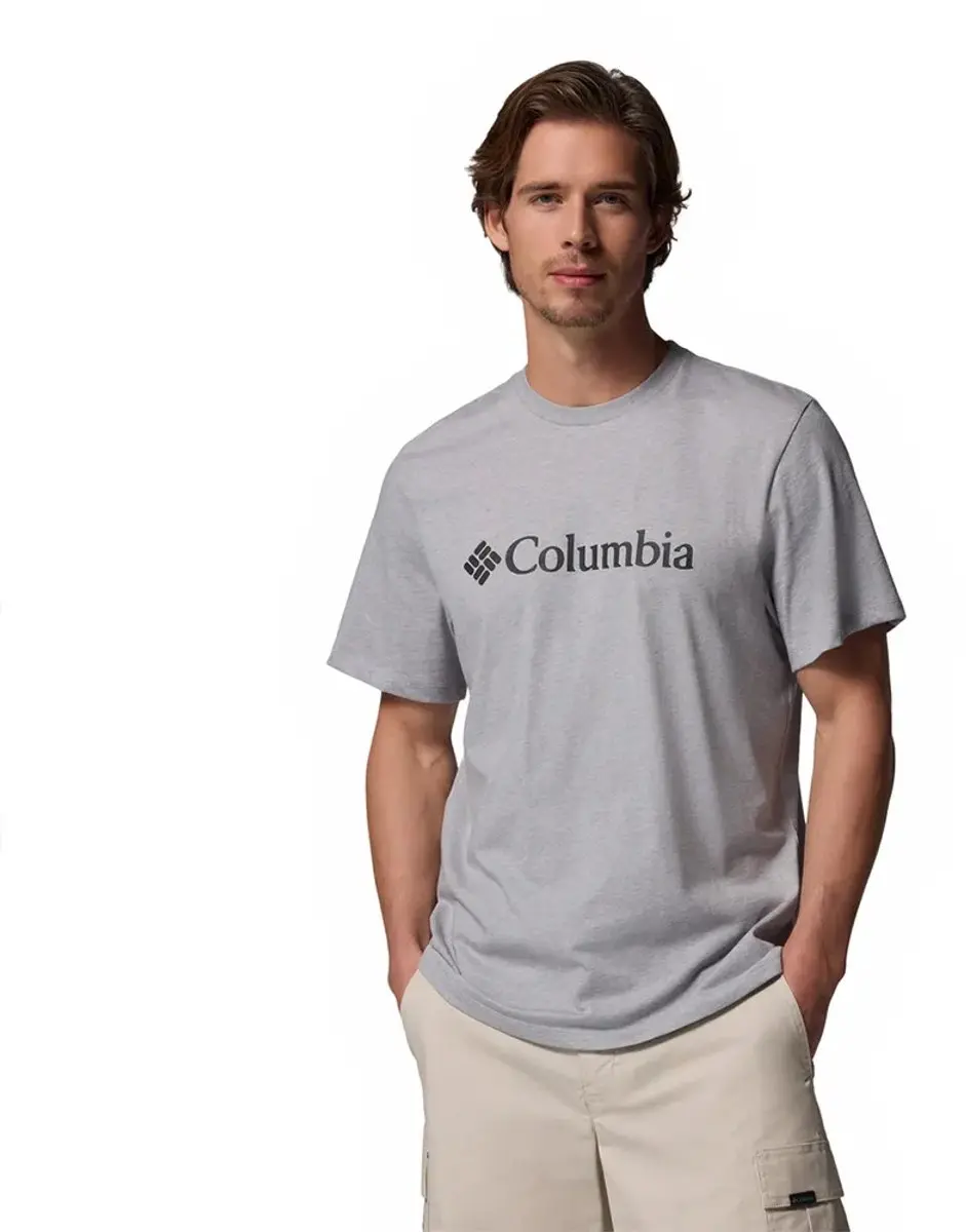 Columbia Csc Basic Logo™ T-shirt Met Korte Mouwen Grijs XL Man
