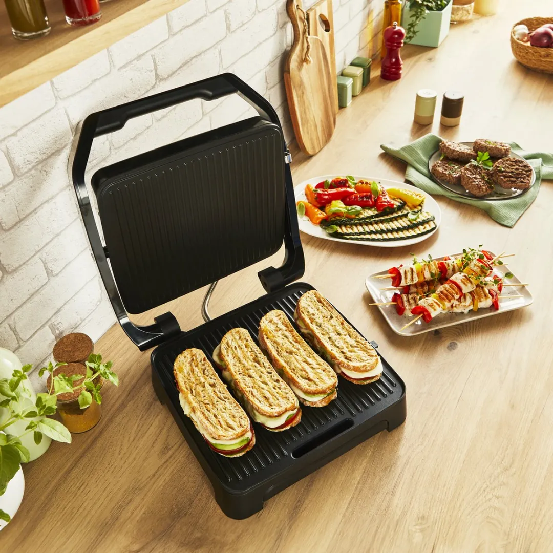 Tefal Inicio Classic GC271D10 Paninimaker & Grill - 2180W - Zwart/RVS