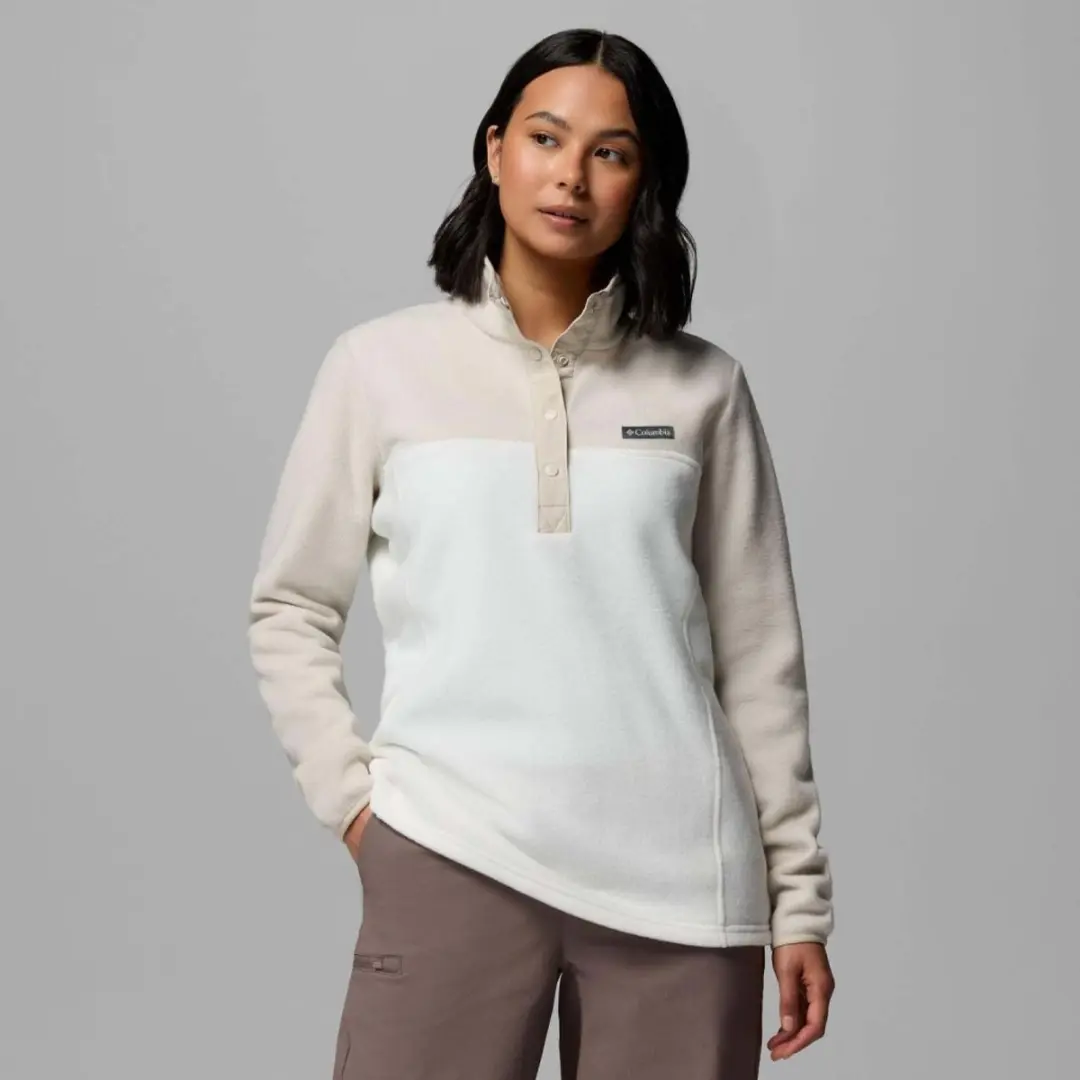 Columbia Benton Springs™ Ii Snap Fleece Met Halve Rits Beige,Wit S Vrouw