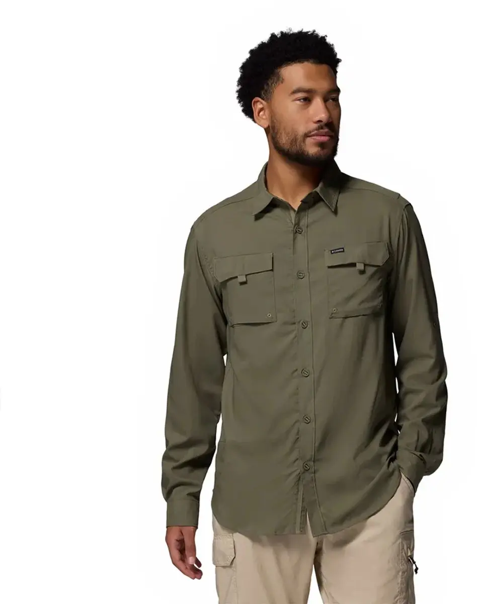 Columbia Silver Ridge™ Utility Ii T-shirt Met Lange Mouwen Groen L Man