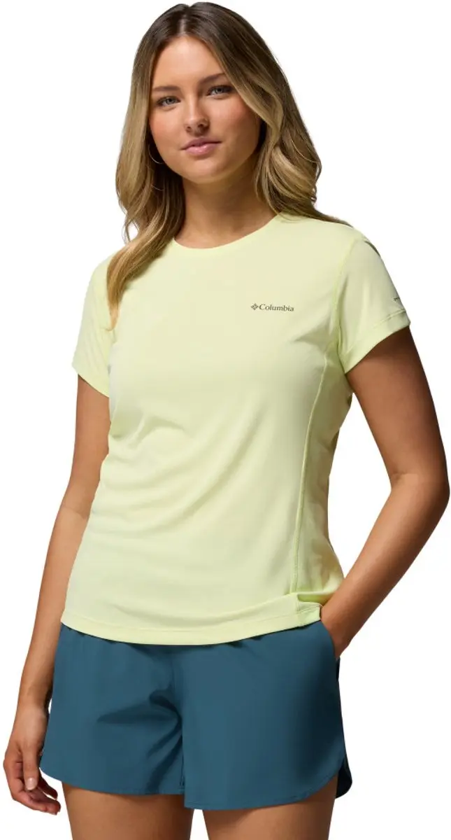 Columbia Zero Rules™ Light SS Crew Dames Outdoorshirt - Citron Haze