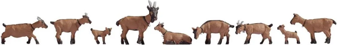 NOCH H0 Geitenfiguren Geverfd - Staand