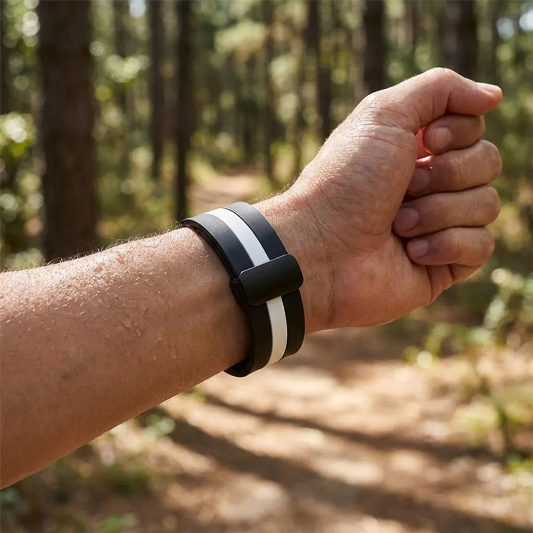 NUVEX Zwart Wit Siliconen Horlogeband 20mm - Samsung Galaxy Watch