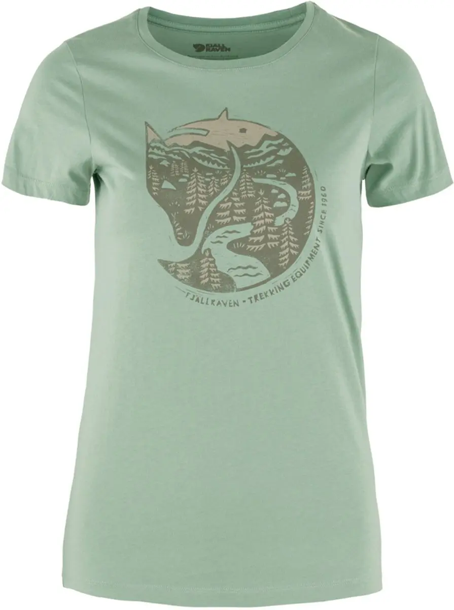 Fjällräven Arctic Fox T-shirt Met Korte Mouwen Groen M Vrouw