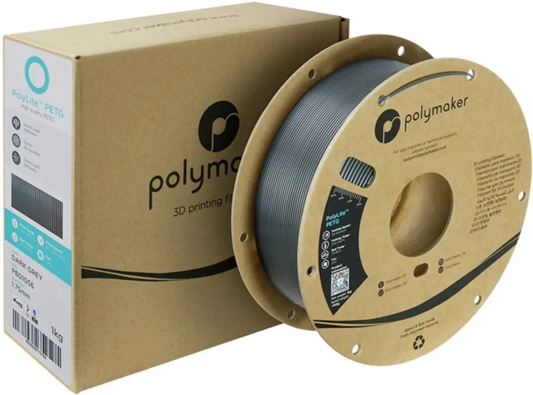 Polymaker PolyLite PETG Filament 1.75mm 1000g - Donkergrijs