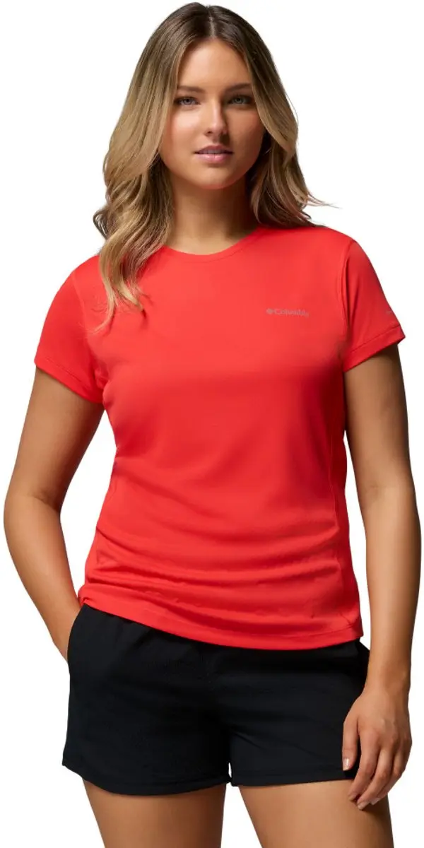 Columbia Zero Rules™ Light SS Crew Dames Outdoorshirt - Poppy Red