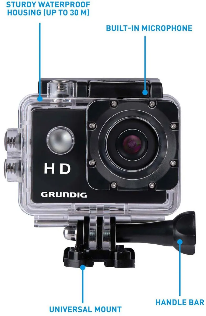 Grundig Action Cam HD 720p 1940389 - Zwart