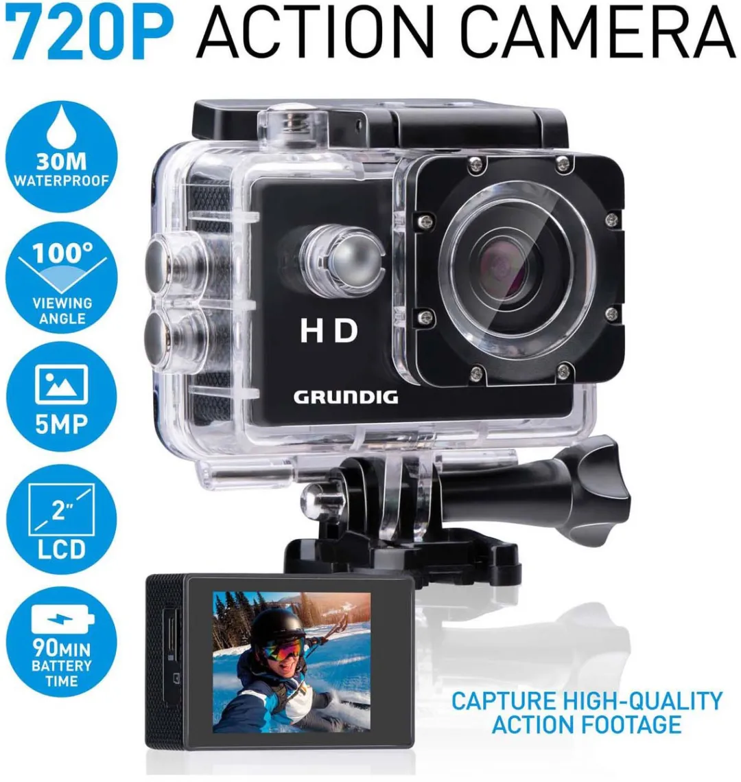 Grundig Action Cam HD 720p 1940389 - Zwart