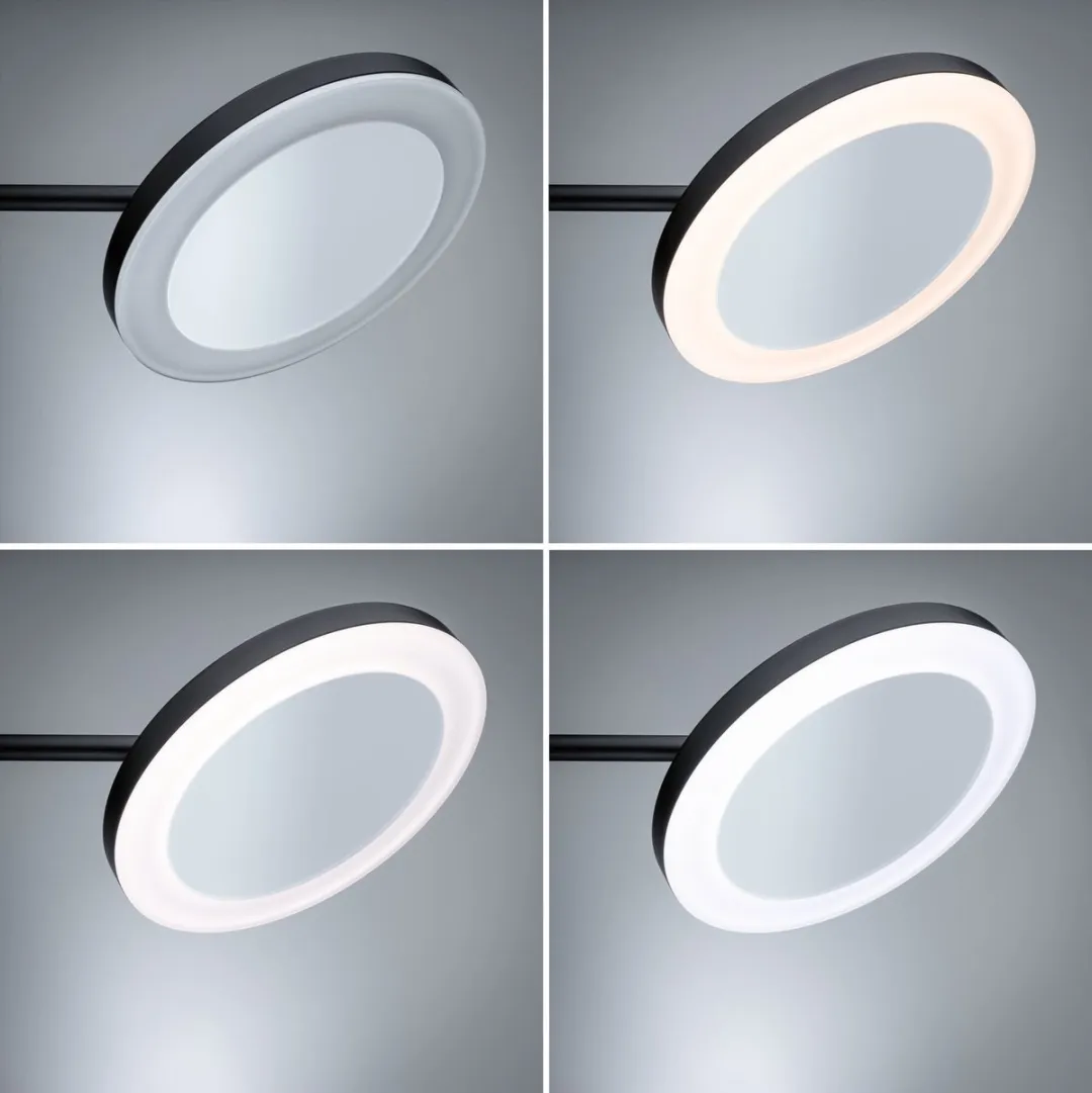 Paulmann Masua LED Cosmeticaspiegel 43cm - 55lm - IP44 - Zwart mat
