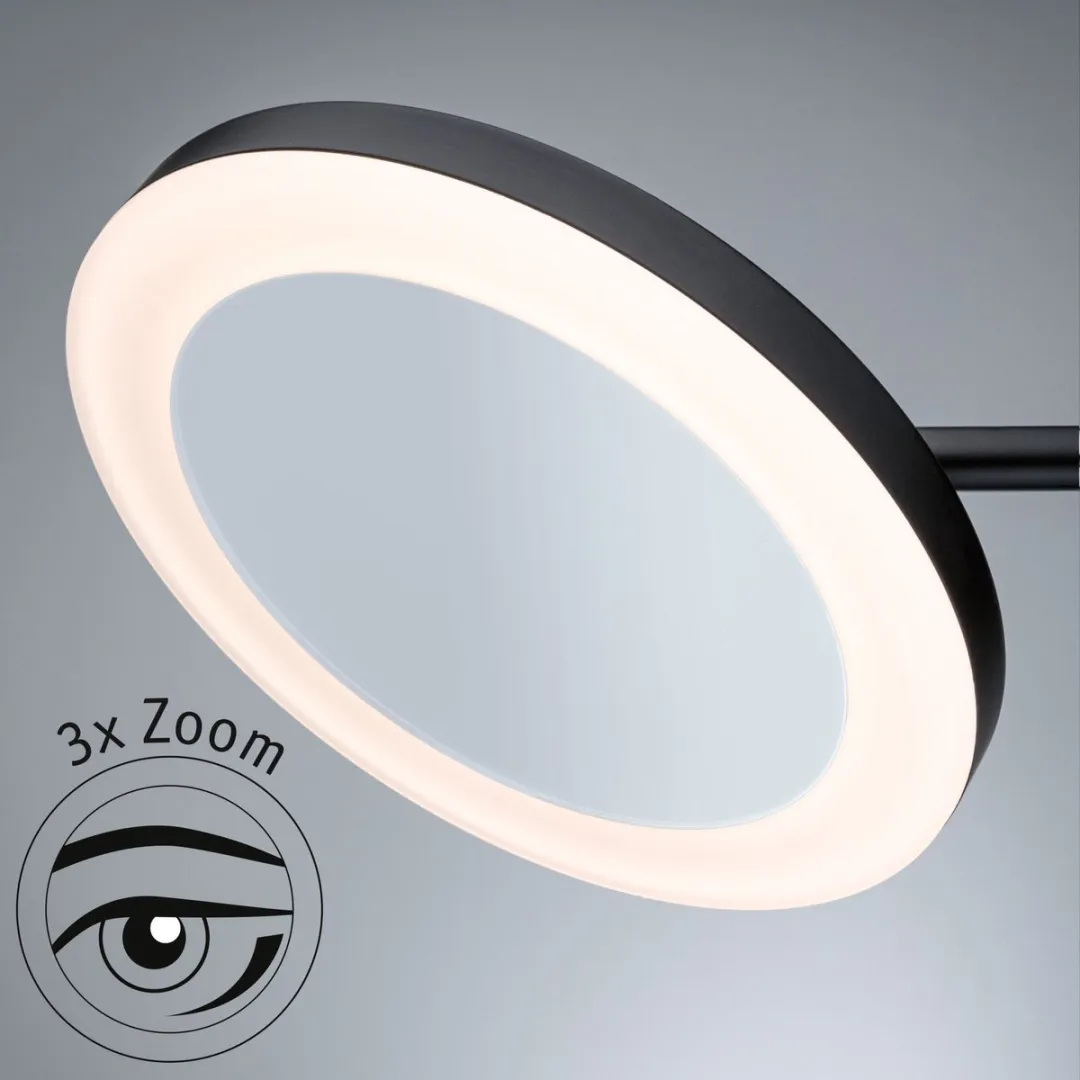 Paulmann Masua LED Cosmeticaspiegel 43cm - 55lm - IP44 - Zwart mat