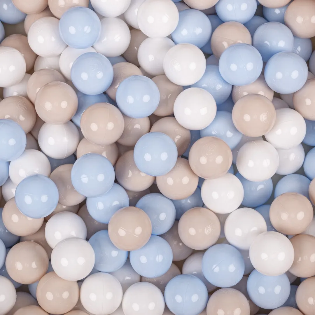 KiddyMoon Kinderballen 700 Stuks 7cm - o.a. pastelbeige/pastelblauw/wit