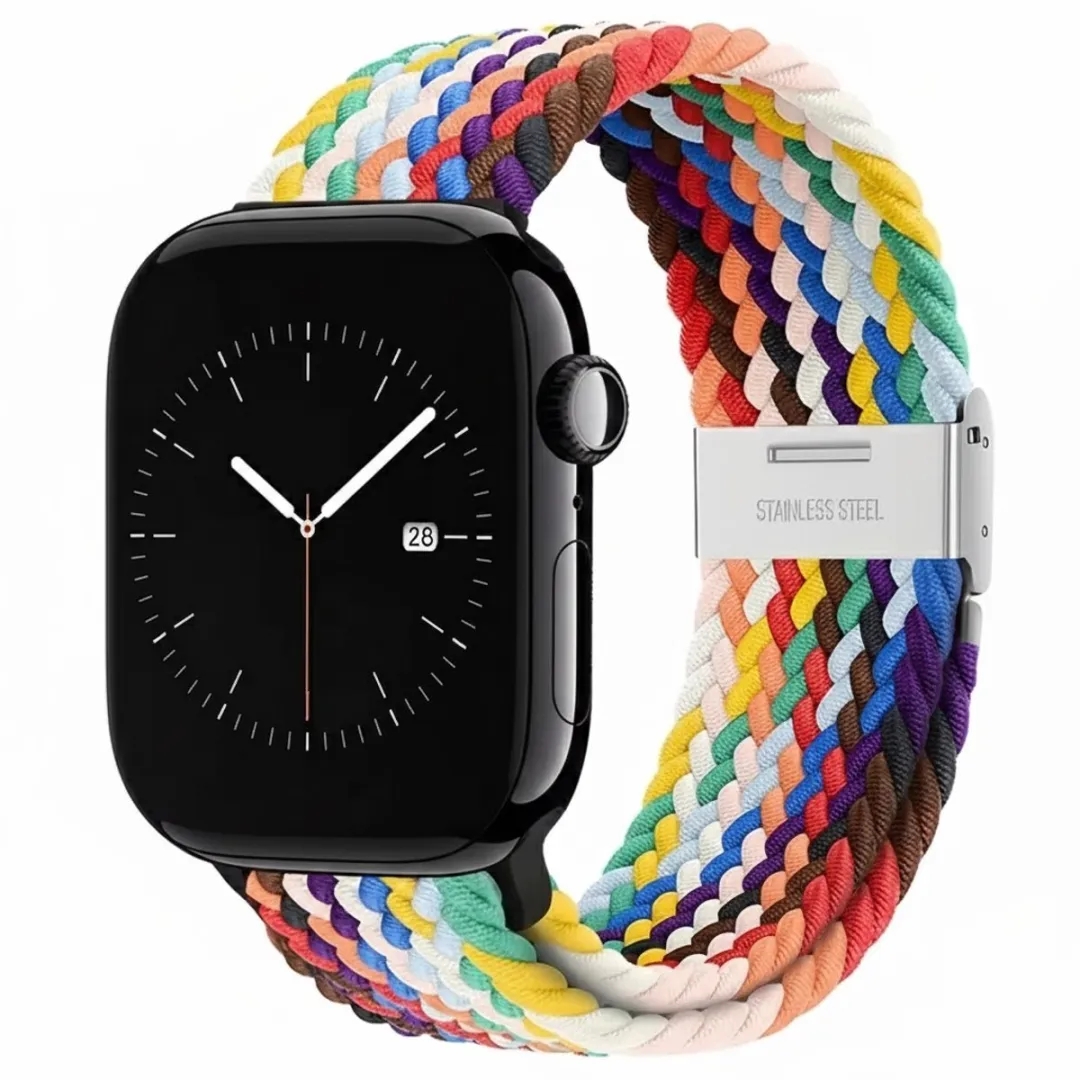 NUVEX Gemengde Kleur Nylon Horlogebandje Apple Watch - One Size - Roze Verloop