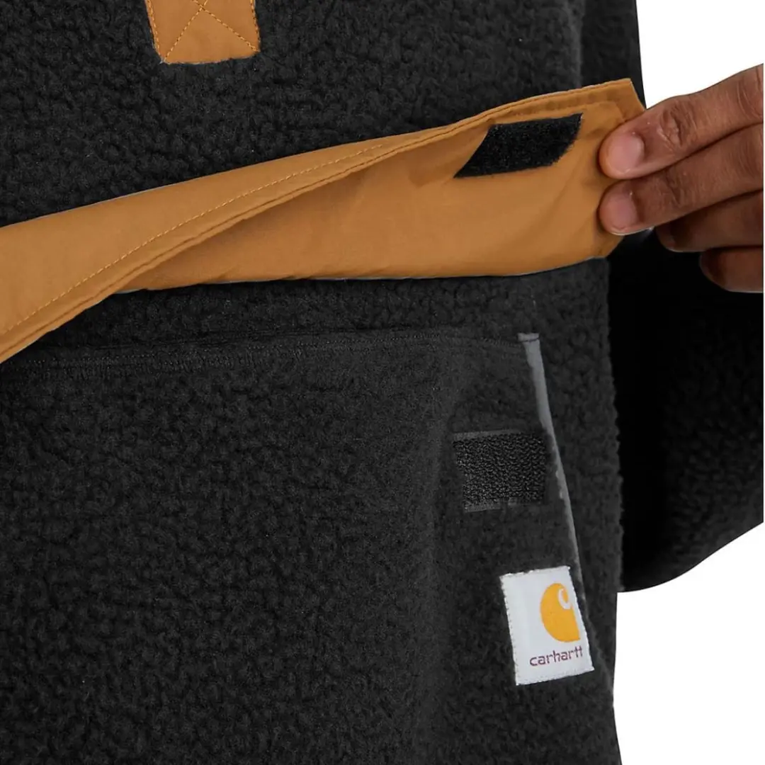 Carhartt Relaxed Fit Fleece Pullover Heren - Zwart - afbeelding 3 van 6