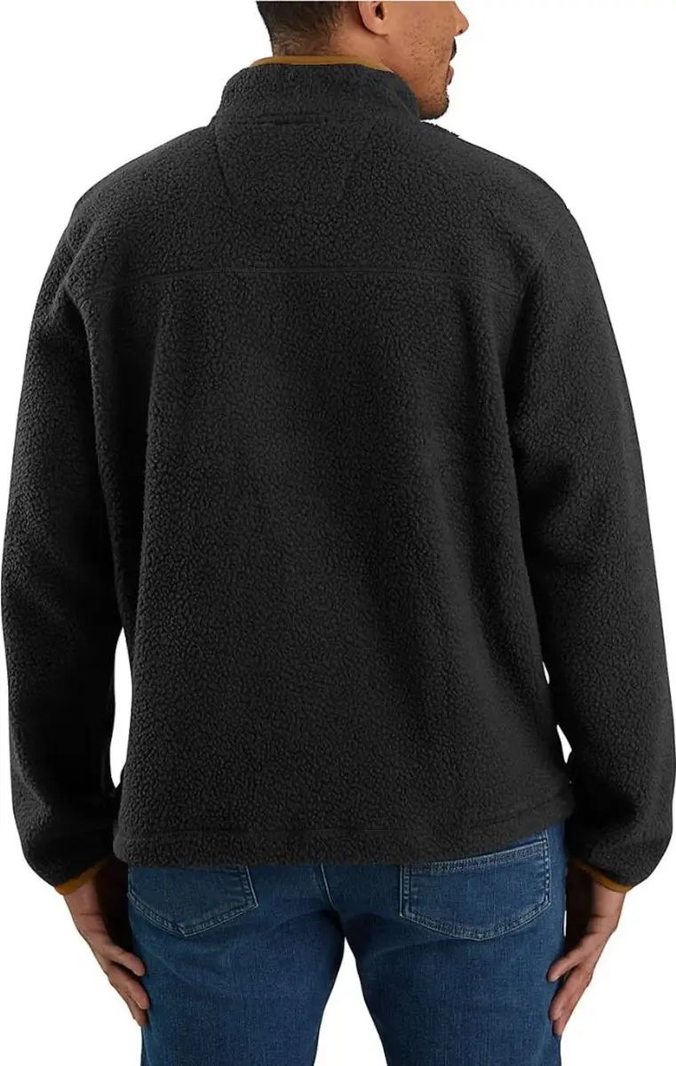 Carhartt Relaxed Fit Fleece Pullover Heren - Zwart - afbeelding 5 van 6