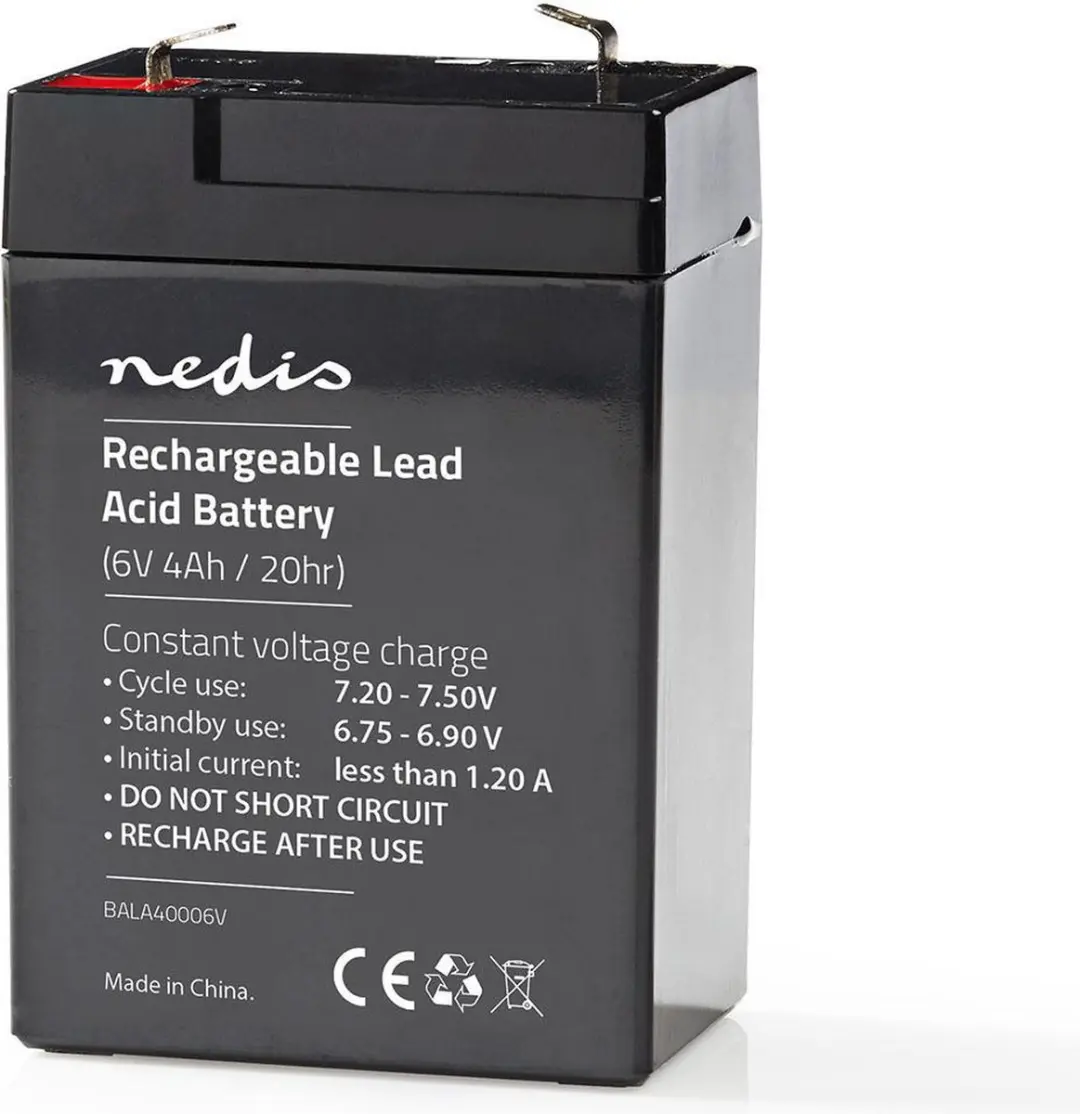 Nedis Oplaadbare Loodaccu BALA45006V - 6V - 4500mAh - afbeelding 2 van 6