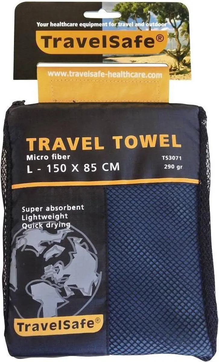 TravelSafe Reishanddoek Microvezel L TS3071-251 - Koningsblauw - afbeelding 4 van 5